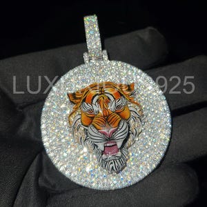 Fully Iced out Charm Pendant VVS Moissanite Diamond Hip Hop Pendant 925 Silver Rapper Men Custom Handmade Moissanite Pendant