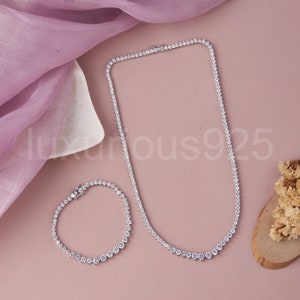 Graduated Diamond Tennis Necklace Graduated Diamond Necklace Riviera Diamond Necklace Riviera Diamond Tennis Necklace
