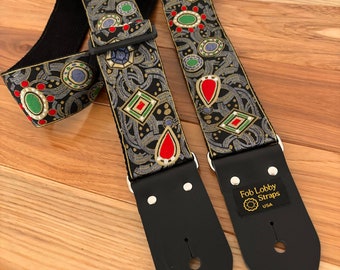 Mariachi JEWEL BLING Guitar Strap 3 guitar strap lengths sizes acoustic guitar bass guitar banjo electric guitar  guitarron vihuela straps