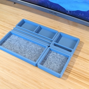 Desk Organization Tray Set, Home Office Desk Accessories, Phone Stand, Catch All, Pen Holder, Modern Office, Husband Gift, Coworker Gift