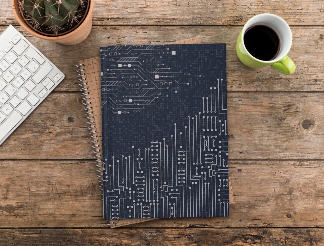 Circuit Board Design Hardcover Notebook - With Different Backgrounds ...