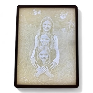 Custom  Lithophane Photo with LED Light and Frame/Shadowbox