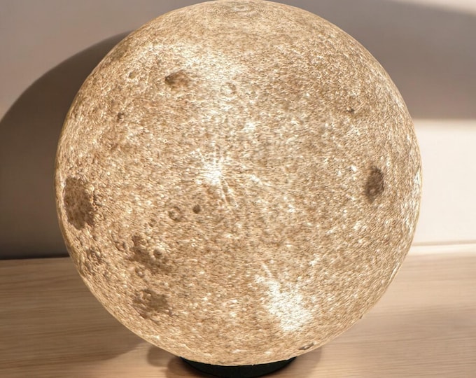 Featured listing image: 3D Printed Moon Lamp