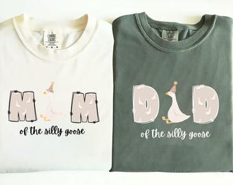 Eine Dumme Gans zum 1. Geburtstag passendes Familienshirt, Mama und Papa Gans erster Geburtstag, Mama Gans Shirt, benutzerdefinierte Gans Shirt, Dumme Gans Shirt