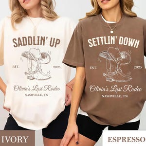 Custom Last Rodeo Bachelorette Shirts, Last Rodeo Bachelorette, Bach T shirts, Nashville Bachelorette Party, Cowgirl Bridal Party Shirts