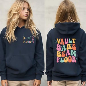 Sudadera de gimnasta personalizada, sudadera con capucha de gimnasta personalizada, barra de salto, camiseta de gimnasia, sudadera de gimnasia juvenil, regalo de gimnasta