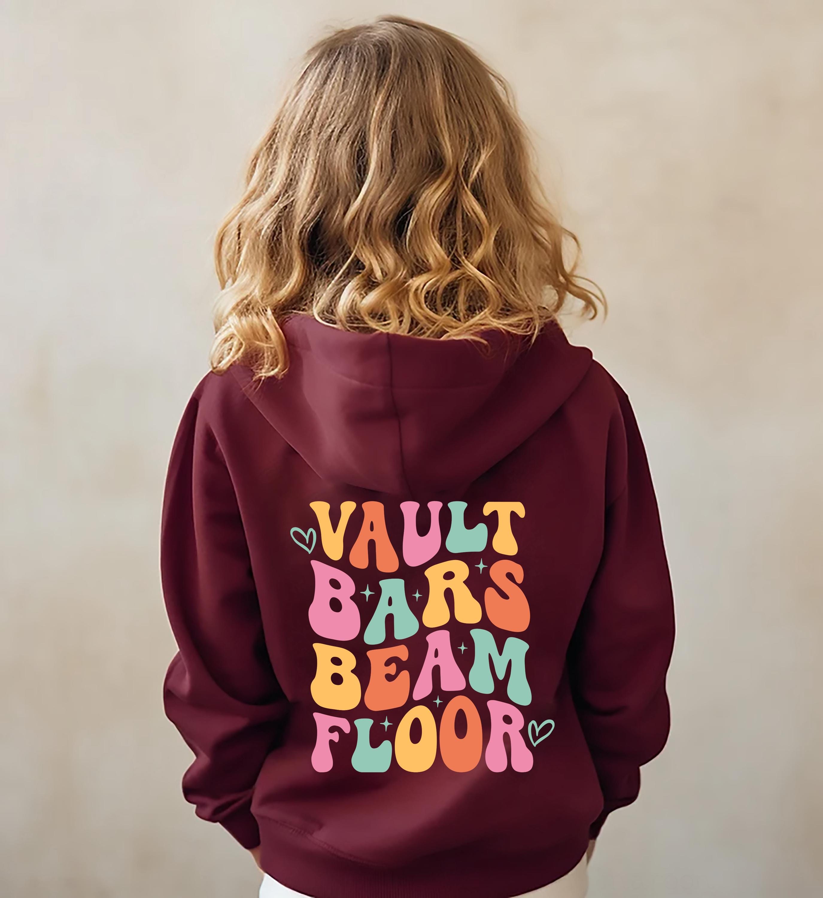 Personalized Gymnast Sweatshirt, Custom Gymnast Hoodie, Vault Floor Bars Beam, Gymnastics T-Shirt, Youth Gymnastic Sweatshirt, Gymnast Gift