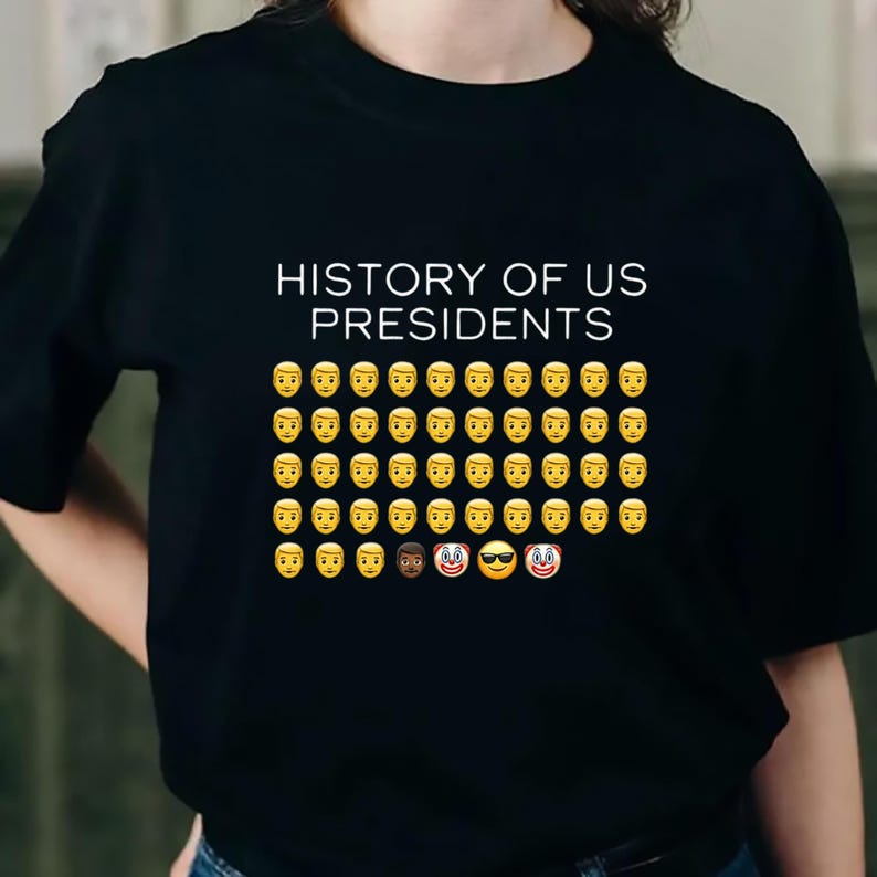 Maglietta con la storia dei presidenti degli Stati Uniti, Non ho votato per lui, Maglietta anti-Trump, Regalo democratico, Maglietta femminista immagine 2