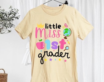 Little Miss First Grade Back To School 1st Grade Girls Kids T-Shirt,Little Miss First Grade Shirt, Back to School Outfit, 1st Grade T-shirt