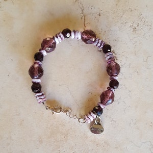 Purple Czech Glass Bracelet