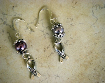 Swarovski Pearl and Silver hope Earrings