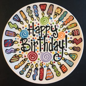 Family Birthday Plate - 10 Inch Ceramic Plate