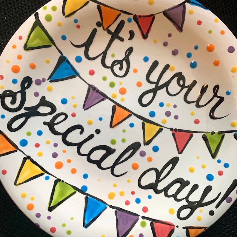 Birthday Plate It's Your Special Day 10 Inch Ceramic | Etsy