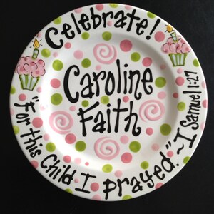 Hand Painted Personalized Birthday Plate image 3