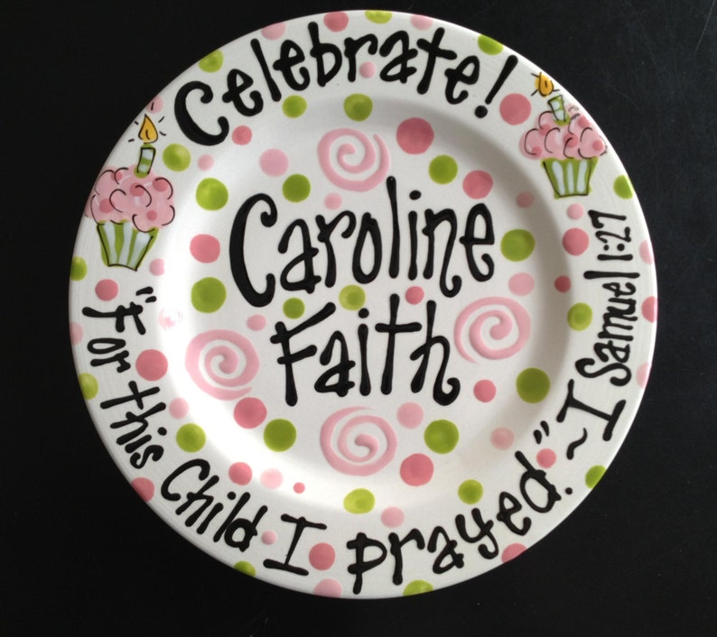 Hand Painted Personalized Birthday Plate image 3