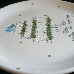 Personalized Wedding Plate Hand Painted Ceramic Wedding Plate image 3