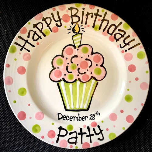 Personalized Birthday Plate Hand Painted Birthday Plate Etsy Personalized birthday plate hand painted birthday plate etsy