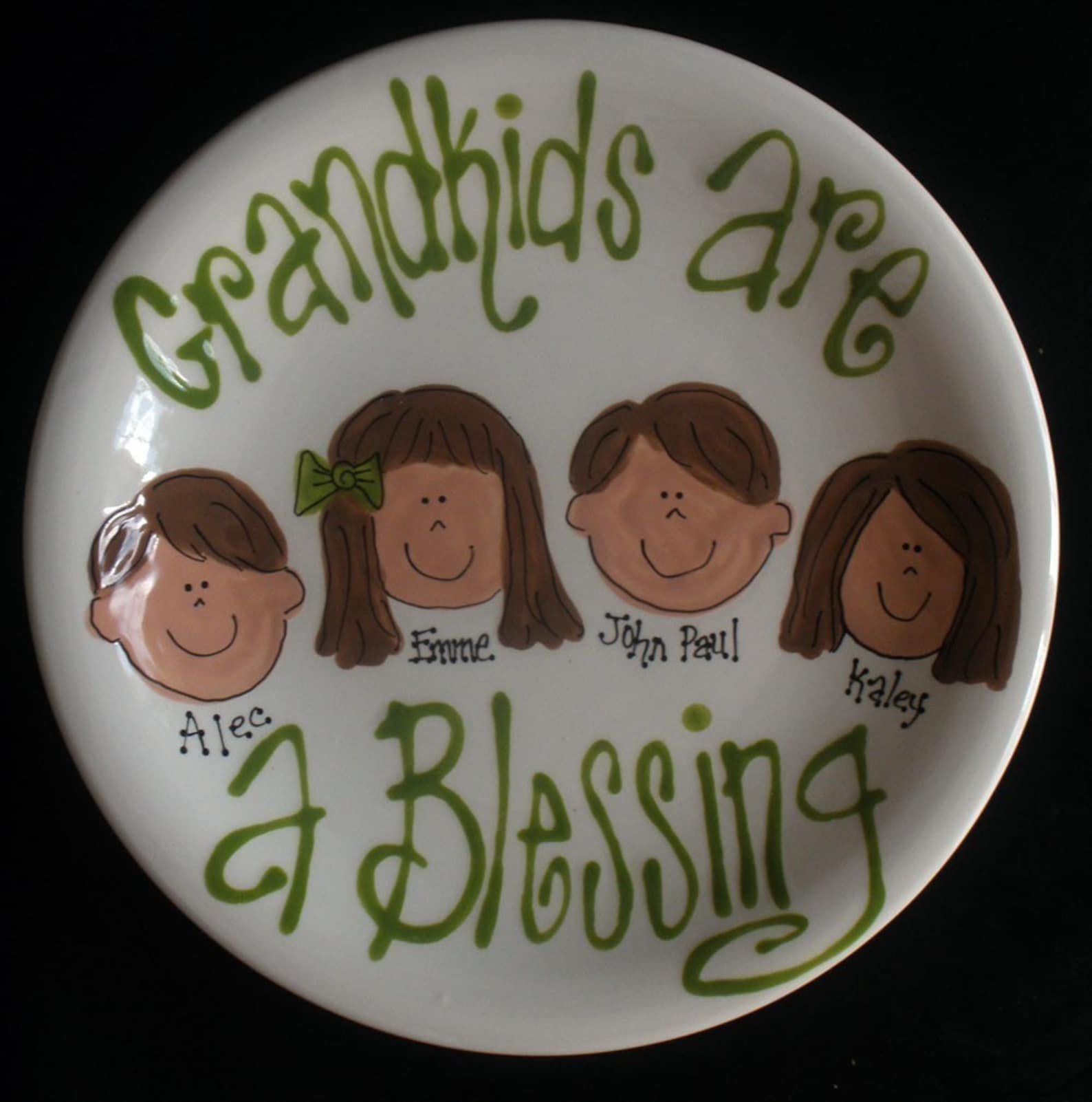 Grandparents Gift Handpainted Plate for Grandparents Etsy