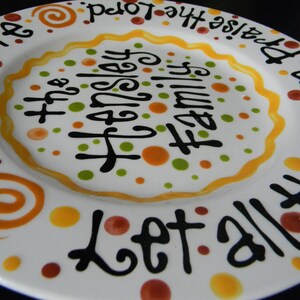 10 Ceramic Personalized Family Celebration Plate With Bible Verse - Etsy