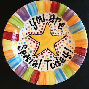 Hand Painted Special Day Family Plate