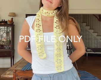The May Flowers Scarf Crochet Pattern PDF FILE ONLY