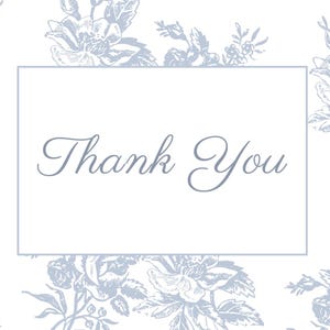 Floral Vintage Invitation & Thank You Card Template - Etsy