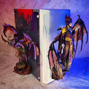 diabloXwarcraft Custom RGB Gaming PC Case – Handmade Mid Tower – Limited Edition