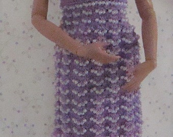 Beaded Crochet dress for 16 inch fashion dolls