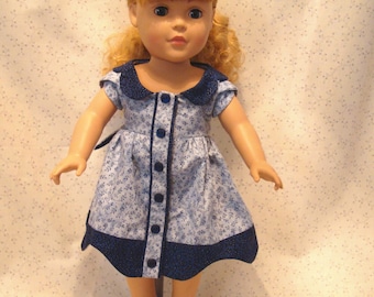 scalloped dress for 18 inch dolls