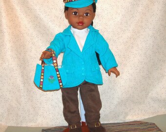 Blazer 7 piece suit for 18 inch dolls