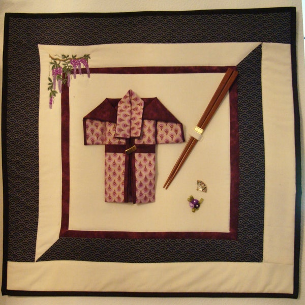 Kimono wall hanging