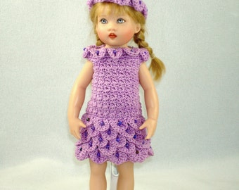 Crochet pattern for Kish Riley doll-petal dress