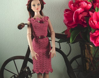 Crochet dress for 16 inch fashion dolls