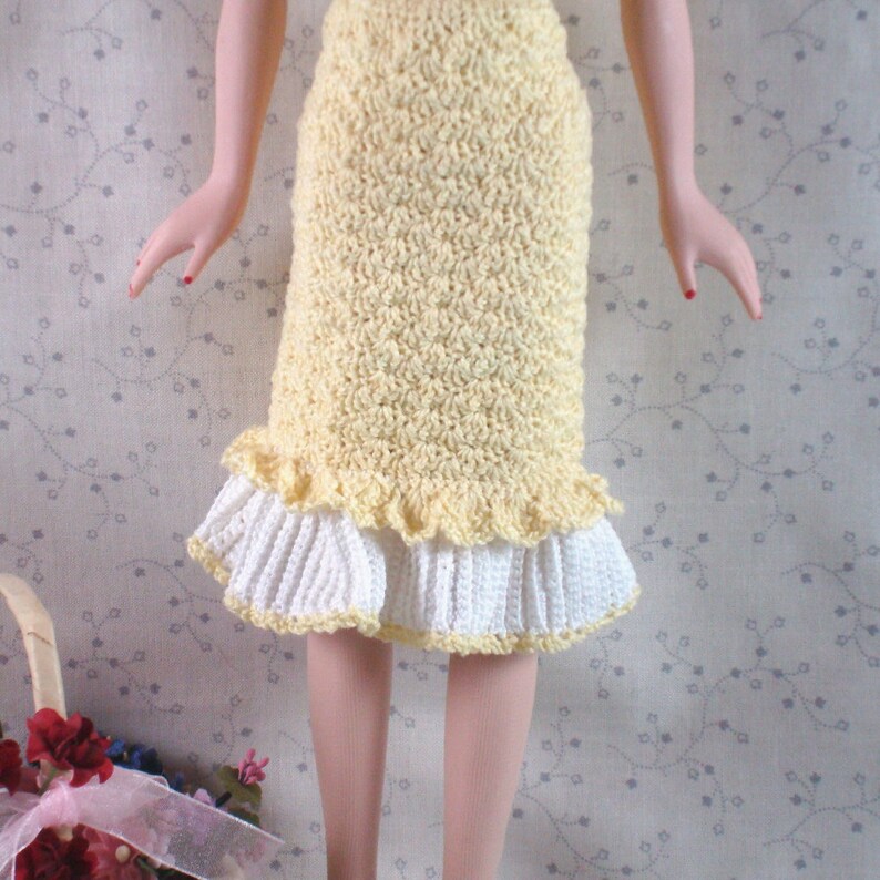 Crochet Pattern for 16 Inch Dollspleated Flounce Dress Etsy