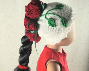 Flowered hat for 18 inch dolls