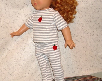 knit tshirt and leggings for 18 inch dolls