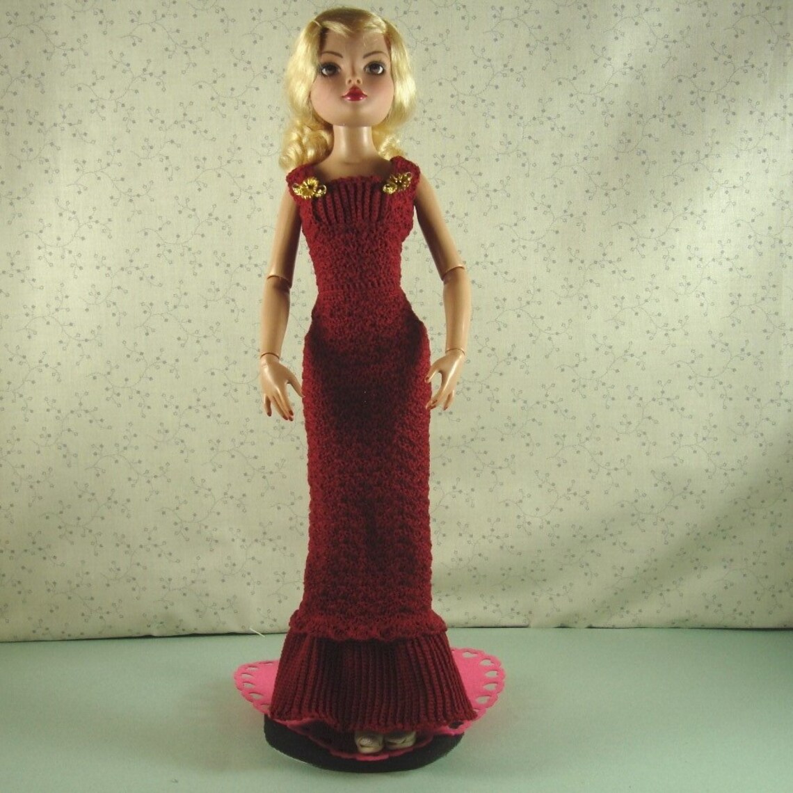 Crochet Pattern for 16 Inch Dollspleated Flounce Dress Etsy