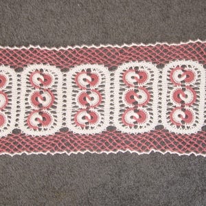 Crocheted 2 color table runner image 2