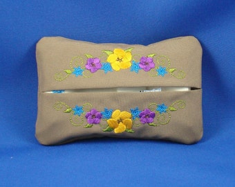 embroidered tissue case