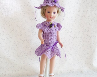 Crochet pattern for 14 inch dolls-handkerchief hem dress