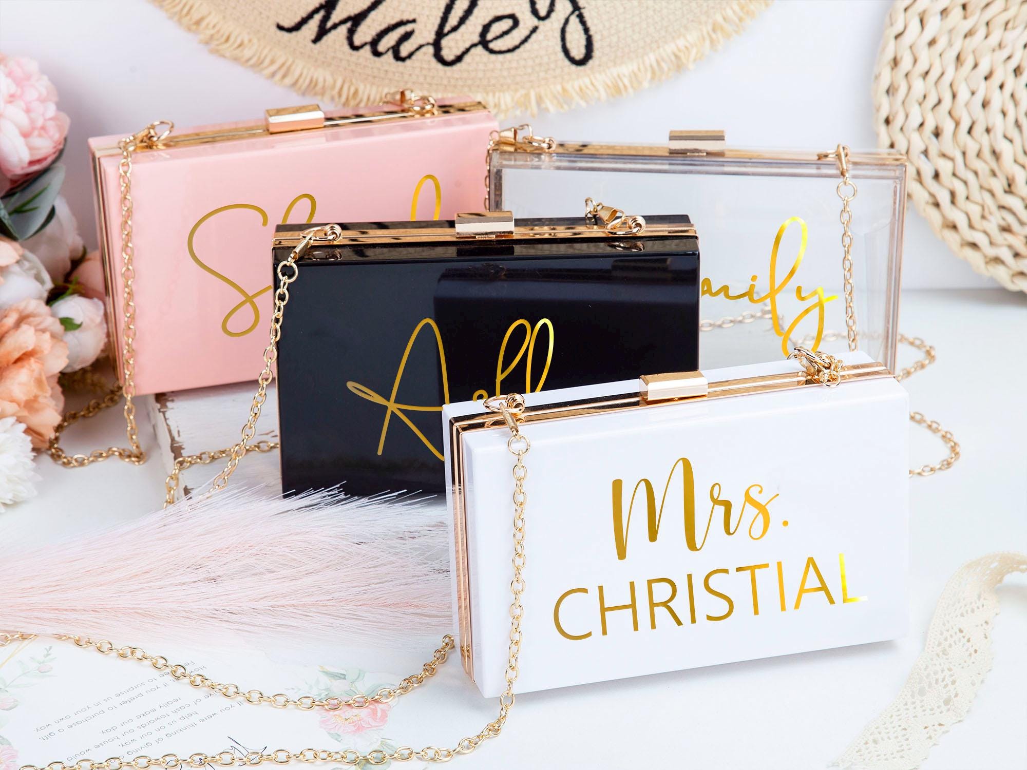 Acrylic clutch bag hotsell