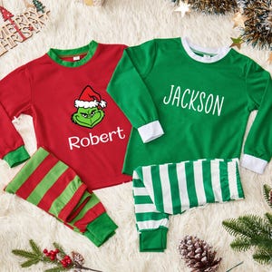 Family Matching Grinch Pajamas Etsy Canada