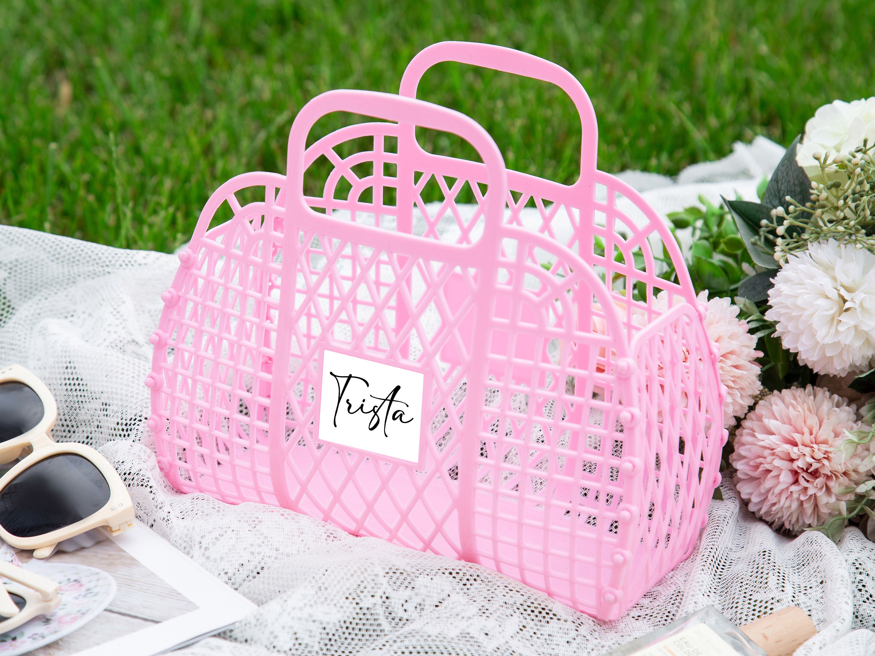 Personalized Jelly Bag, Flower Girl Gift, Beach Tote - Etsy