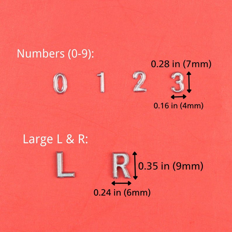 Lead Numbers Radiology DIY X-ray Marker Lead Letters - Radiology Projects - Etsy