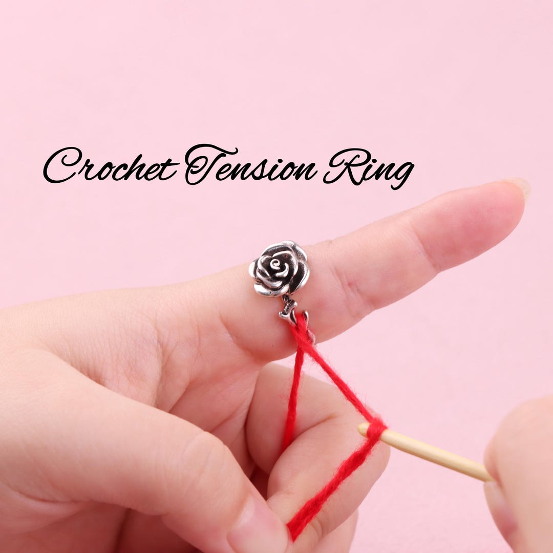 Crochet Thread Rings Vintage Rose Yarn Tension Ring|adjustable Crochet Thread Ring|crochet ...