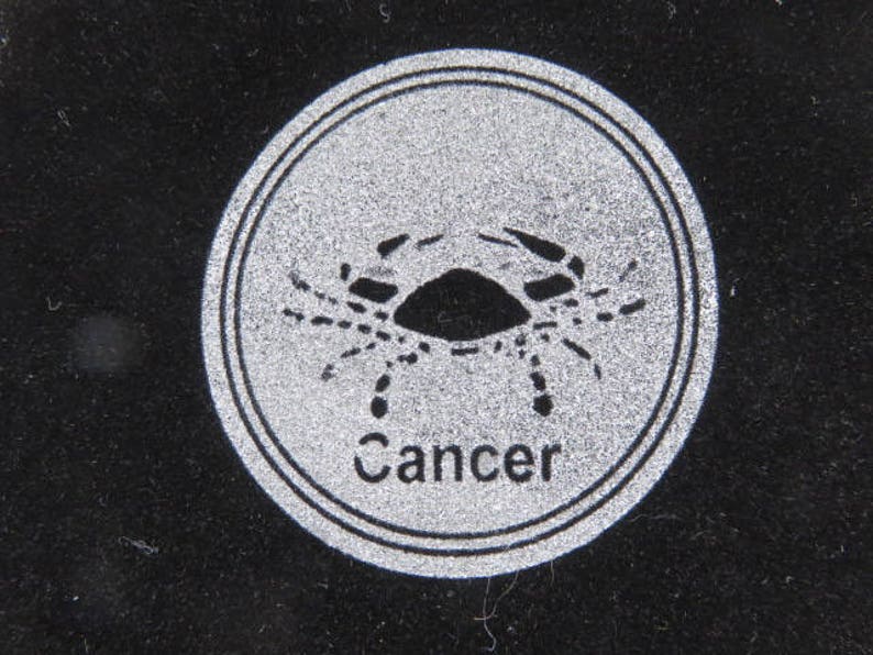 Cancer Zodiac Velvet Bag with draw Strings for Healing Stones Healing Crystals and Talismans
