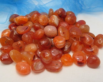 3 SMALL CARNELIAN Healing Stones First Second and Third Chakras Healing Crystal Reiki