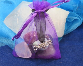 My Mercury in Retrograde Healing Stone Set Of 6 Said to Aid During This Time Healing Crystal With Peace Charm bag b