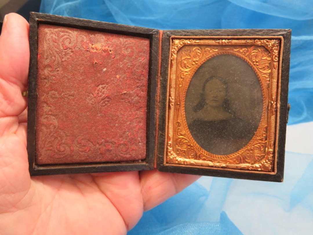 Antique Civil War Era Folding Pocket Picture Frame Etsy