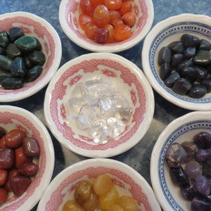 SPECIAL SALE Chakra SET of 7 Tumbled Stones All Chakra Crystals Beginners Starter Collection